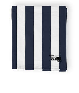 Port Authority Midweight Embroidered Cabana Stripe Beach Towel - Color: Navy