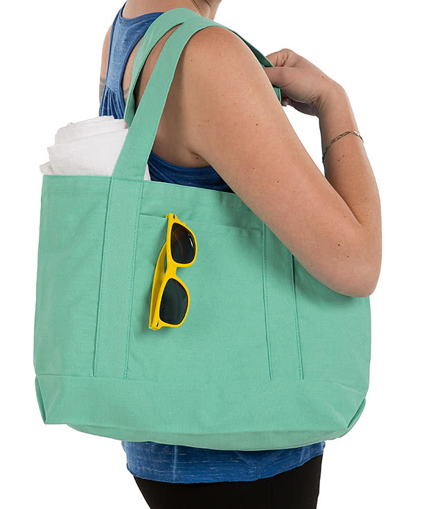 Large Midweight Gusseted Pigment Dyed Tote Bag