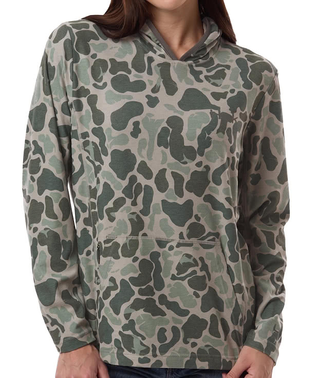 HUK Women's Coldfront+ KC Print Pullover Hoodie