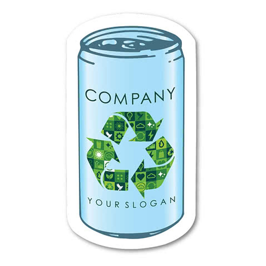 Full Color 1.4" x 2.5" Can Mini Refrigerator Magnet in Can