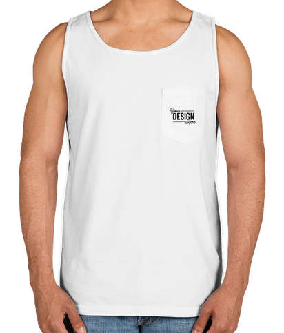 Comfort Colors 100% Cotton Pocket Tank - White