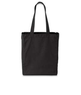Medium Gusseted Midweight 100% Cotton Canvas Tote Bag - Color: Black