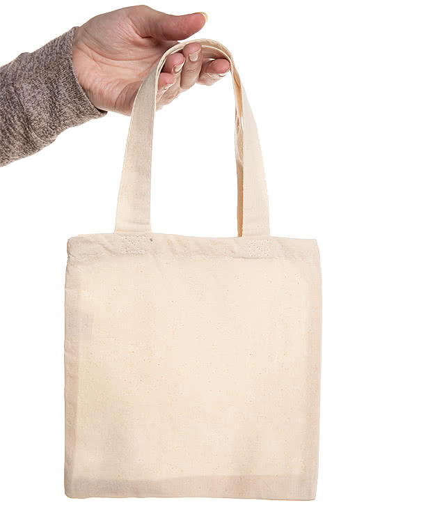 Small Lightweight Cotton Canvas Tote Bag