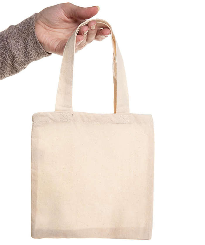 Small Lightweight Cotton Canvas Tote Bag