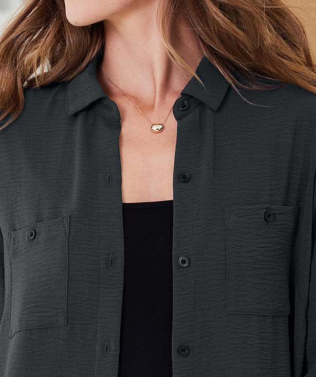 Port Authority Women's Textured Crepe Long Tunic