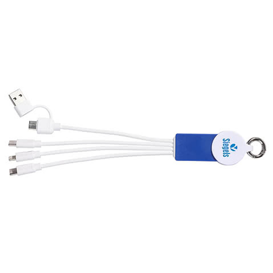 Tribute 4-in-1 Charging Cable with Watch Charger in Black
