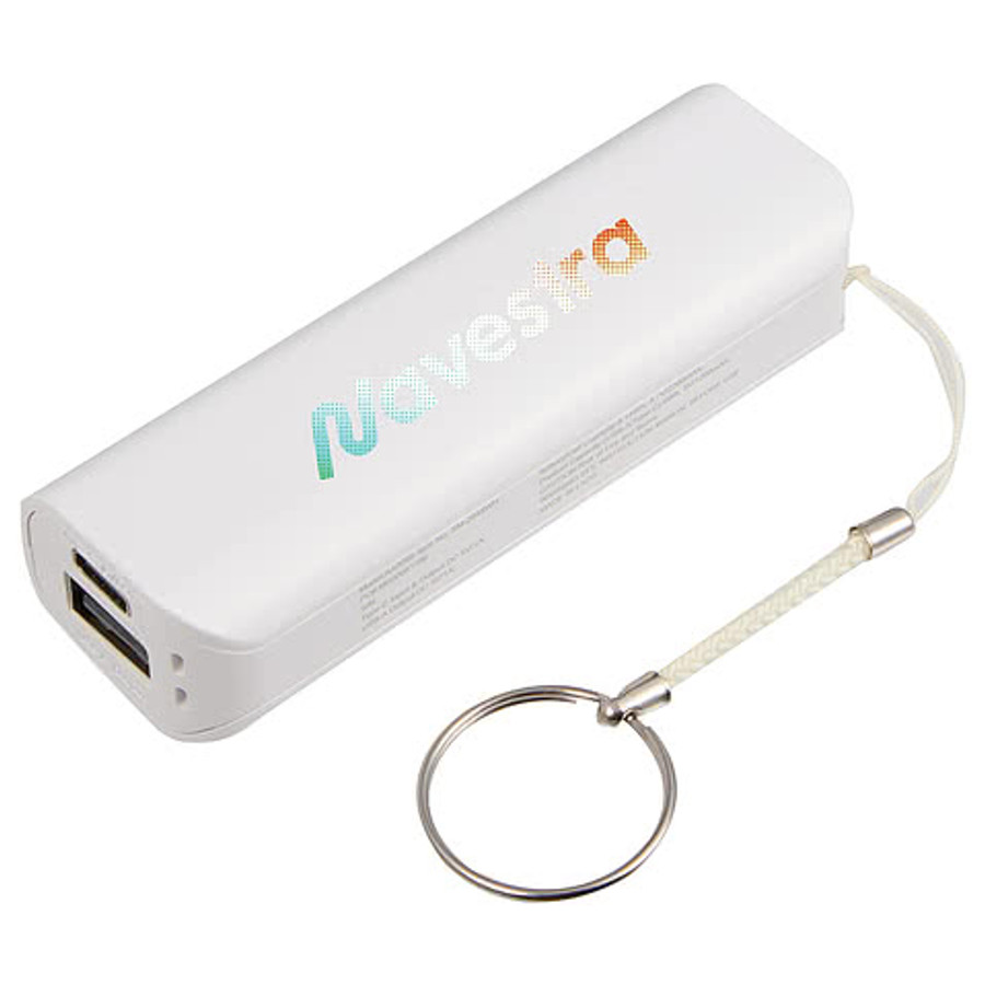 Full Color Spark 2,200 mAh Portable Power Bank in White