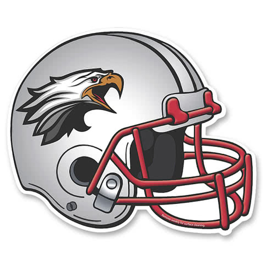 Small Helmet Car Sign Magnet in White
