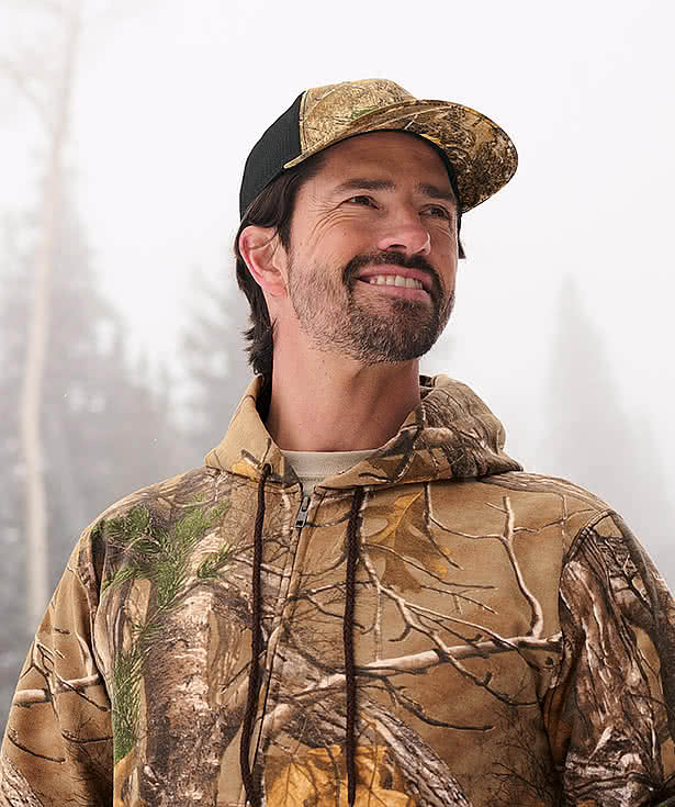 Russell Outdoors Camo Snapback Trucker Hat