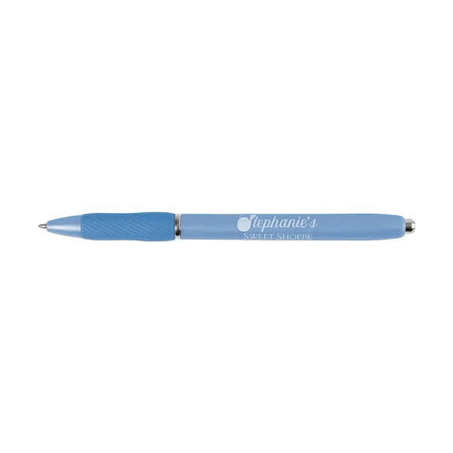 Sharpie S-Gel Frosted Blue Barrel Pen (color ink) in Frosted Blue w/ Black Ink