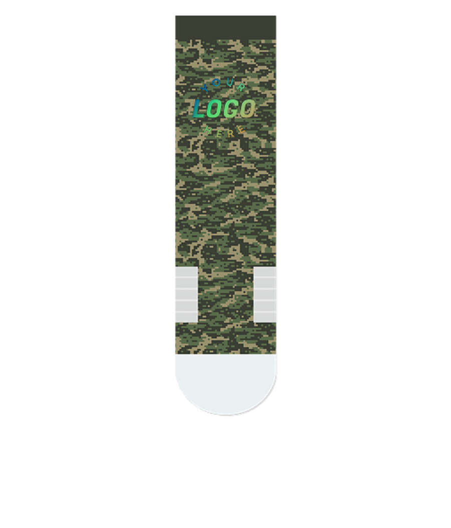 Digital Camo Premium Crew Socks in Green