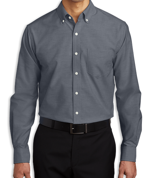 Port Authority Tall SuperPro Oxford Dress Shirt in Black