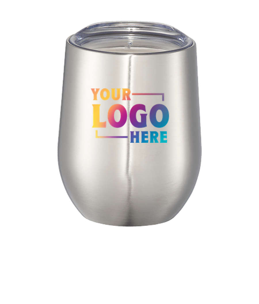 12 oz. Corzo Stainless Steel Insulated Tumbler in Silver