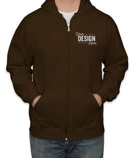 Canada - Gildan Midweight Zip Hoodie - Color: Dark Chocolate
