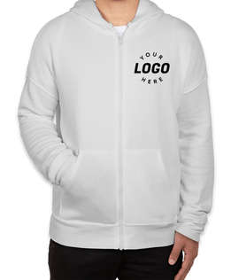 Bella + Canvas Sponge Fleece Zip Hoodie - Color: White