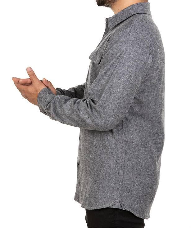 Burnside Solid Flannel Long Sleeve Shirt