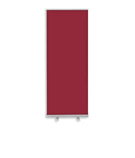 Full Color 31.5" x 83.5" Economy Retractable Banner Kit - Color: Maroon / Silver