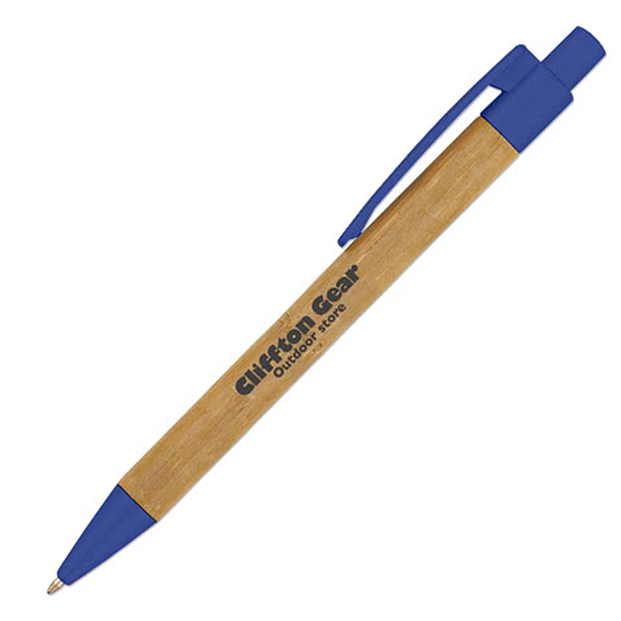 Panda Bamboo Ballpoint Pen (black ink) in Natural with Black