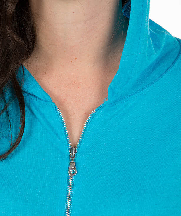 Anvil Women's Tri-Blend Full Zip T-shirt Hoodie