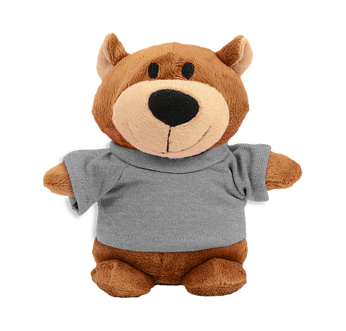 Full Color Bean Bag Buddies 6" Bear Plush Animal in Gray