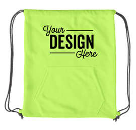 Port & Company Sweatshirt Drawstring Bag - Color: Neon Green