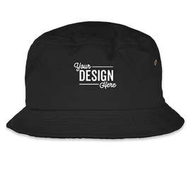 Mega Cap Pigment Dyed Twill Washed Bucket Hat - Color: Black