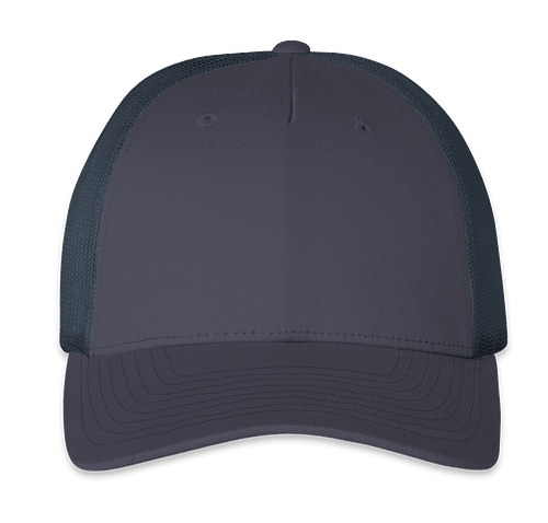 Richardson Five-Panel Snapback Trucker Hat - Printed in Ombre Blue  /  Navy