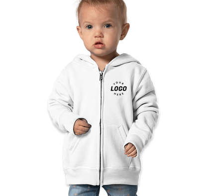 Port & Company Toddler Core 50/50 Zip Hoodie - White