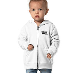 Port & Company Toddler Core 50/50 Zip Hoodie - Color: White