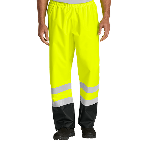 CornerStone Class E Pull-On Safety Rain Pant in Safety Yellow / Black