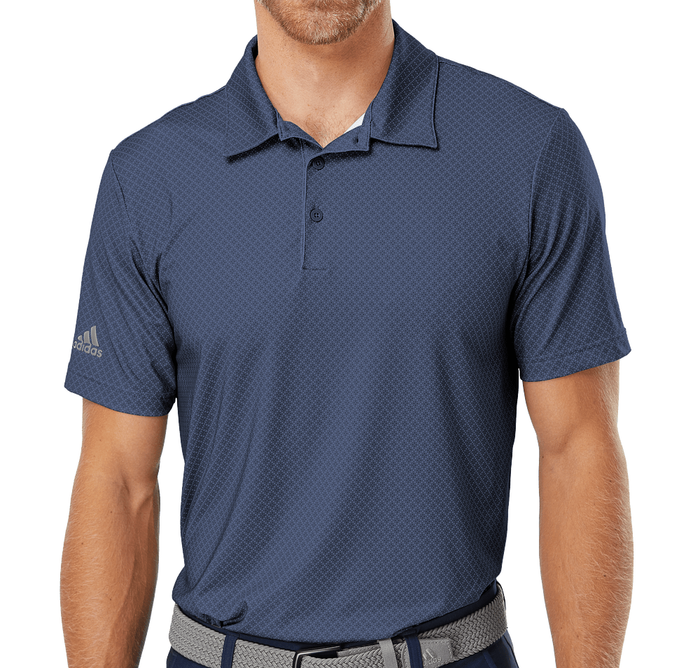 Adidas Diamond Dot Print UPF 50 Performance Polo - Embroidered-default