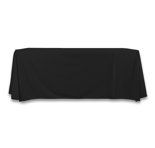 Full Color 6' Eco-Wise 4-Sided Throw Tablecloth in Black