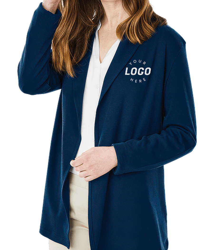 Charles River Women's Supima Cotton Open Cardigan in Navy