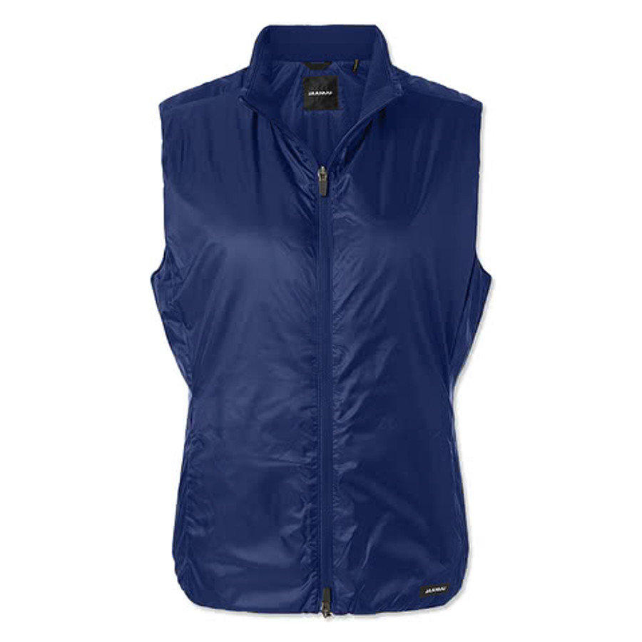 Jaanuu Women's Phantom Recycled Insulated Scrub Vest - Embroidered in Black