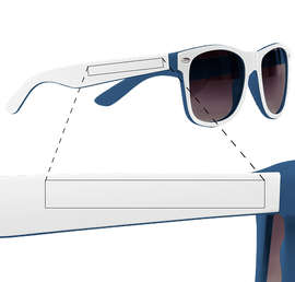 Two-Tone Malibu Sunglasses - Color: Blue / White