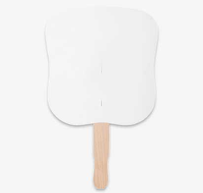 Full Color Hourglass Shaped Hand Fan-default