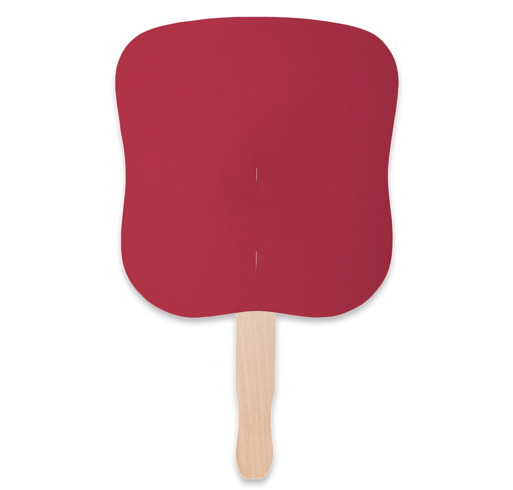 Full Color Hourglass Shaped Hand Fan-default