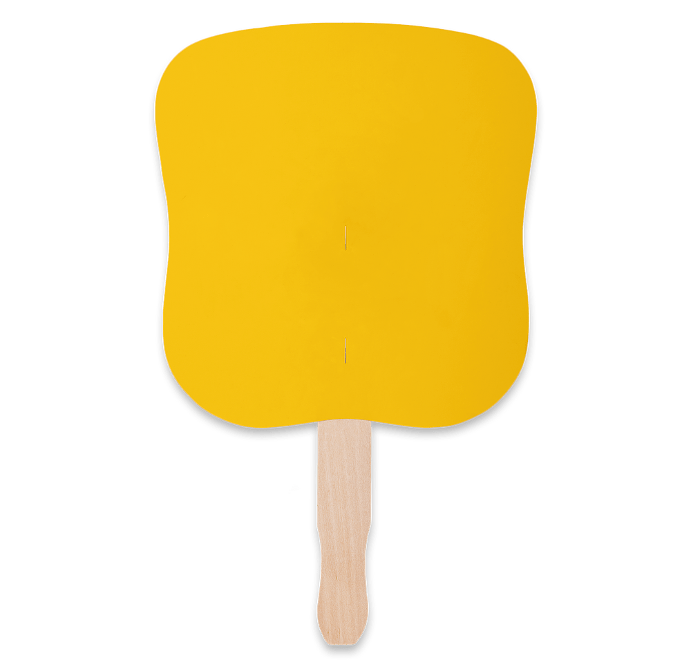 Full Color Hourglass Shaped Hand Fan-default