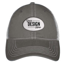 Ahead Oval Patch Trucker Hat - Color: Charcoal / White