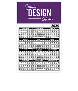 Full Color Calendar Magnet - .019" - Color: Team Purple