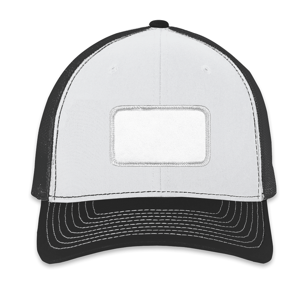 Richardson Snapback Trucker Hat - Rectangle Patch - Embroidered-default