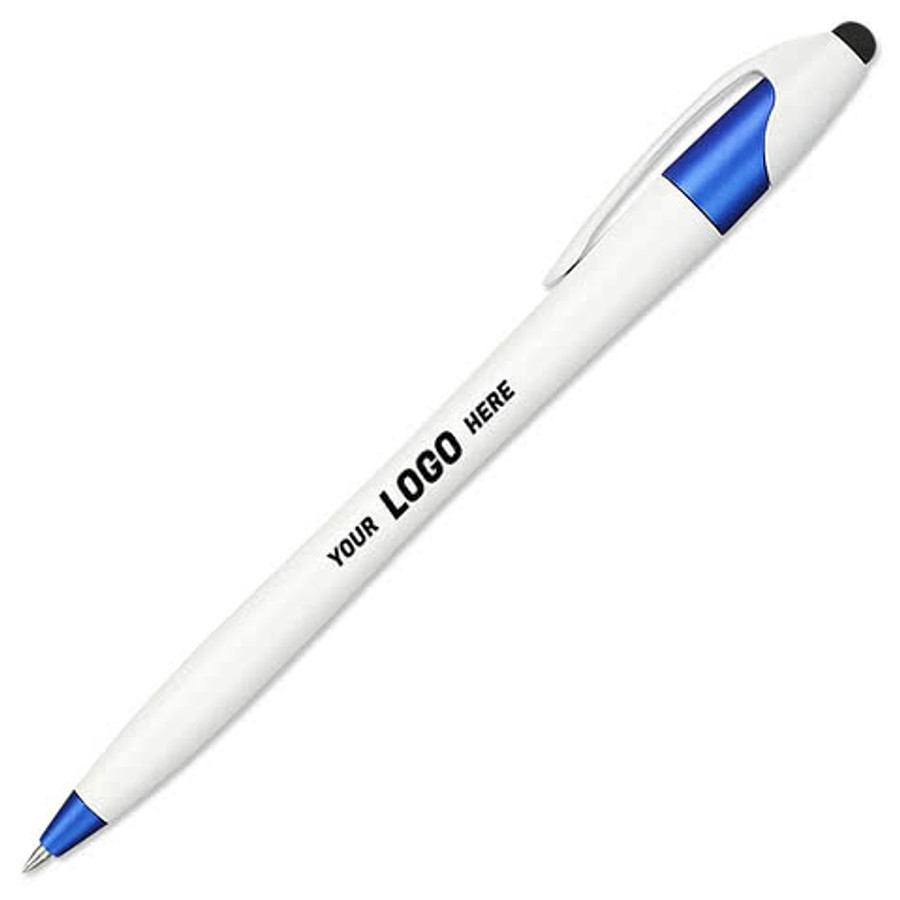 Cougar Gel Stylus Pen (black ink) in White / Red Trim