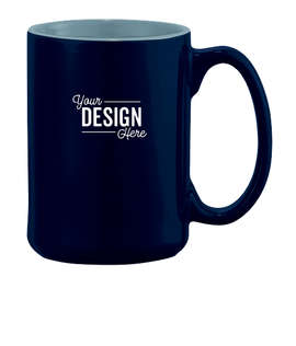 14 oz. Two-Tone Ceramic Mug - Color: Blue