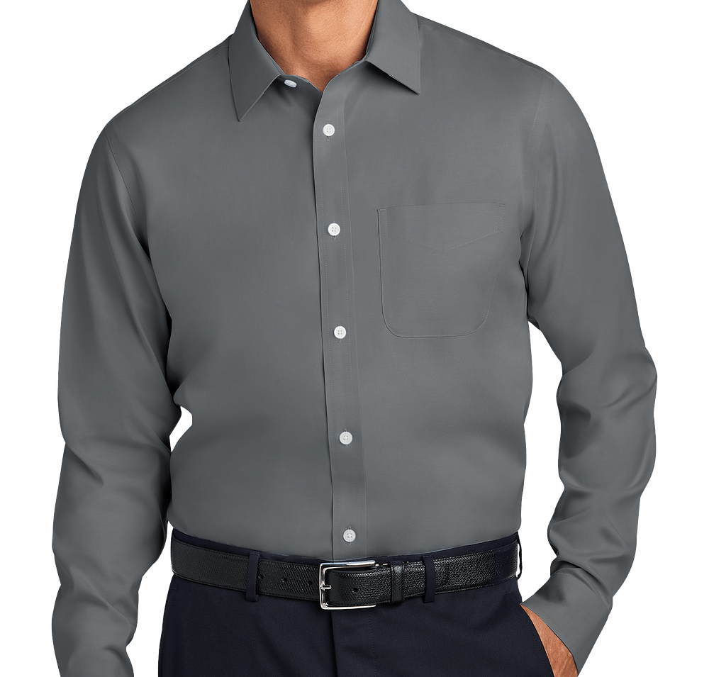 Brooks Brothers Wrinkle-Free Stretch Pinpoint Open Collar Dress Shirt-default