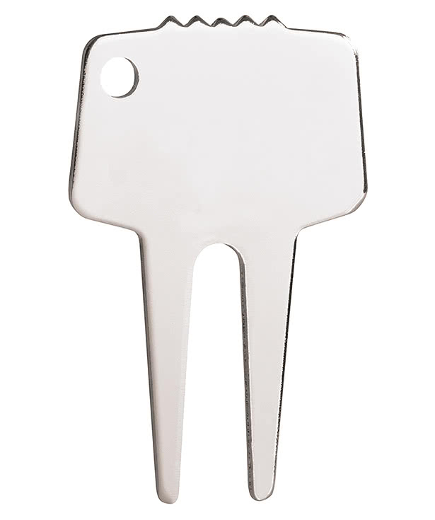 Full Color Silver-Tone Divot Repair Tool