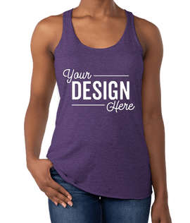 Next Level Women's Tri-Blend Racerback Tank - Color: Purple Rush
