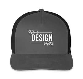 Pacific Headwear Five-Panel Snapback Trucker Hat - Color: Graphite / Black