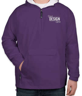 Charles River Classic Hooded Packable Anorak - Color: Purple