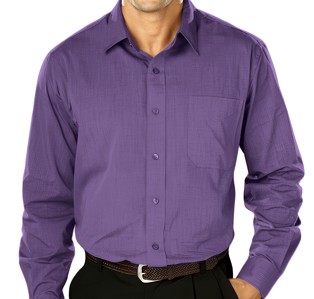 Blue Generation Crossweave Easy Care Long Sleeve Shirt - Embroidered-default