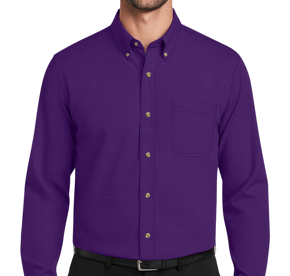 Blue Generation Tall Scotchgard Treated Twill Long Sleeve Dress Shirt-default